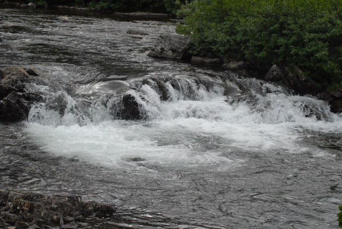 Waterfall at outflow of Murray Lake.